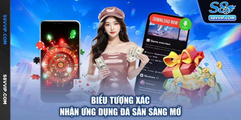 Biểu tượng xác nhận ứng dụng đã sẵn sàng mở